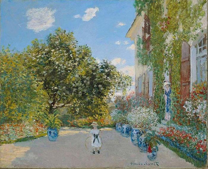 Claude Monet The Artist's House at Argenteuil oil painting image